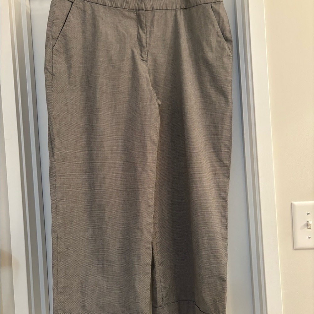 Calvin Klein Black and White Micro-Check Dress Pants